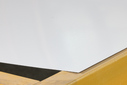Лист оцинкованный, 1,25×2 м, толщина 0,4 мм, RAL 9003, в защитной плёнке